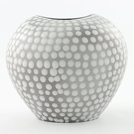 Ingrid Atterberg (Västkust 1943) Swelling Vase with White Dots 18/16 cm