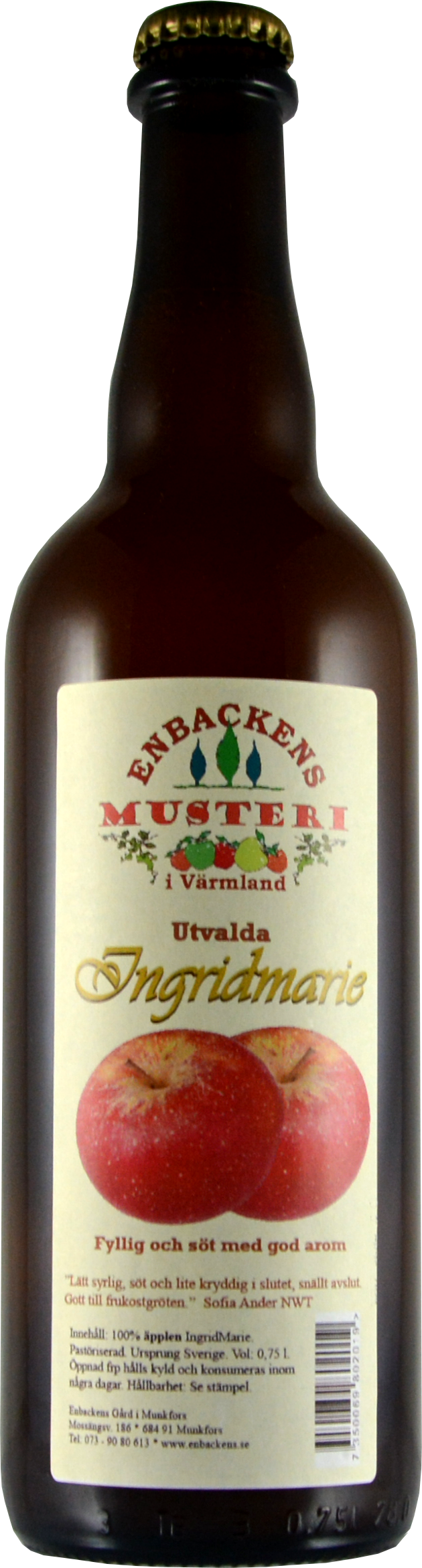 Ingrid Marie selected Apple juice 0,75 liter