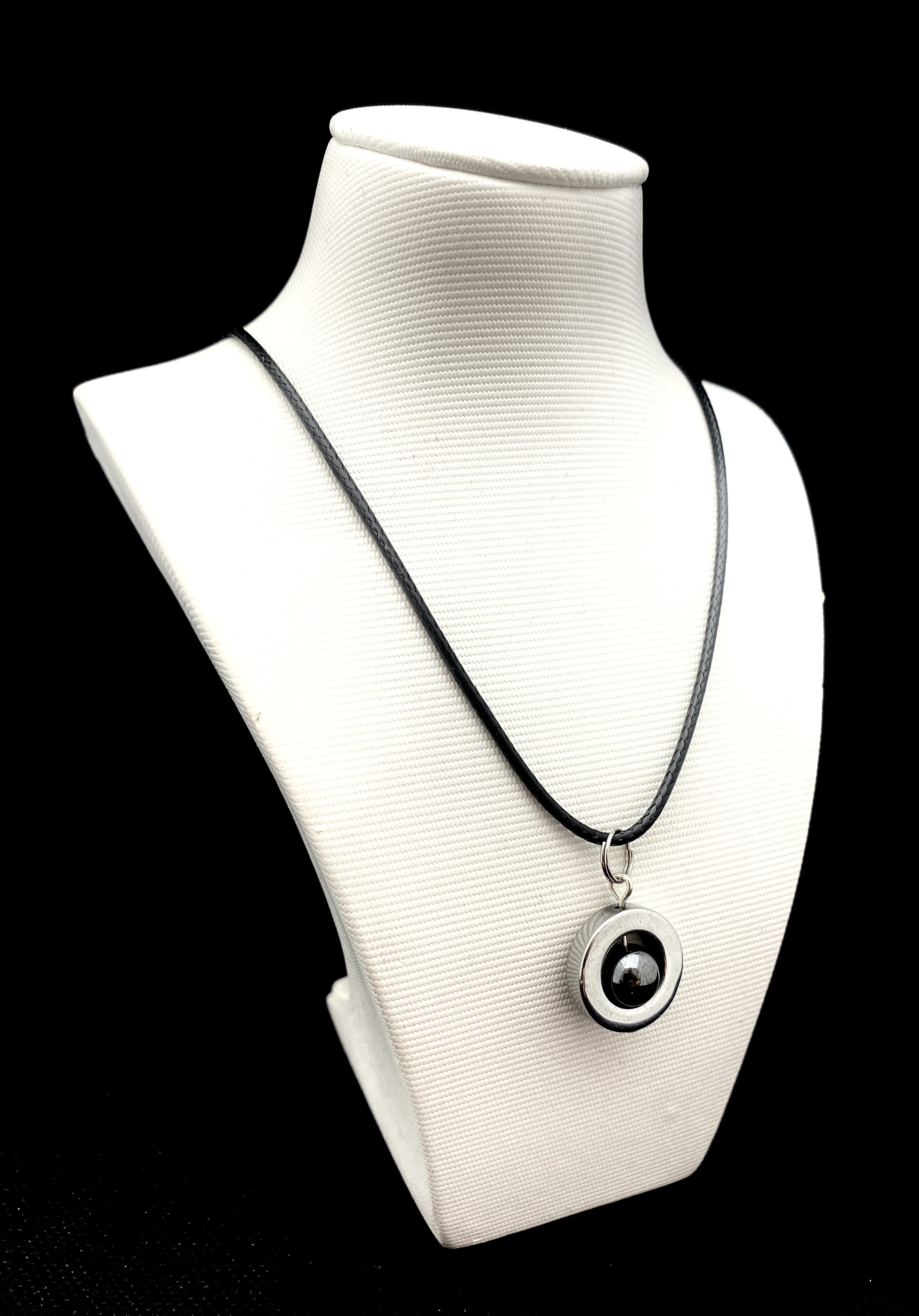 Necklace Selma Silver & Hematite