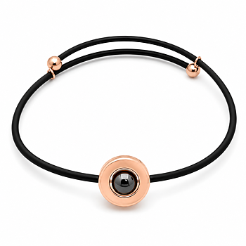 Bracelet Stina rosegold Hematite rubber Magnani