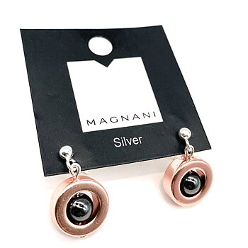 Earrings Iris Hematite rosegold