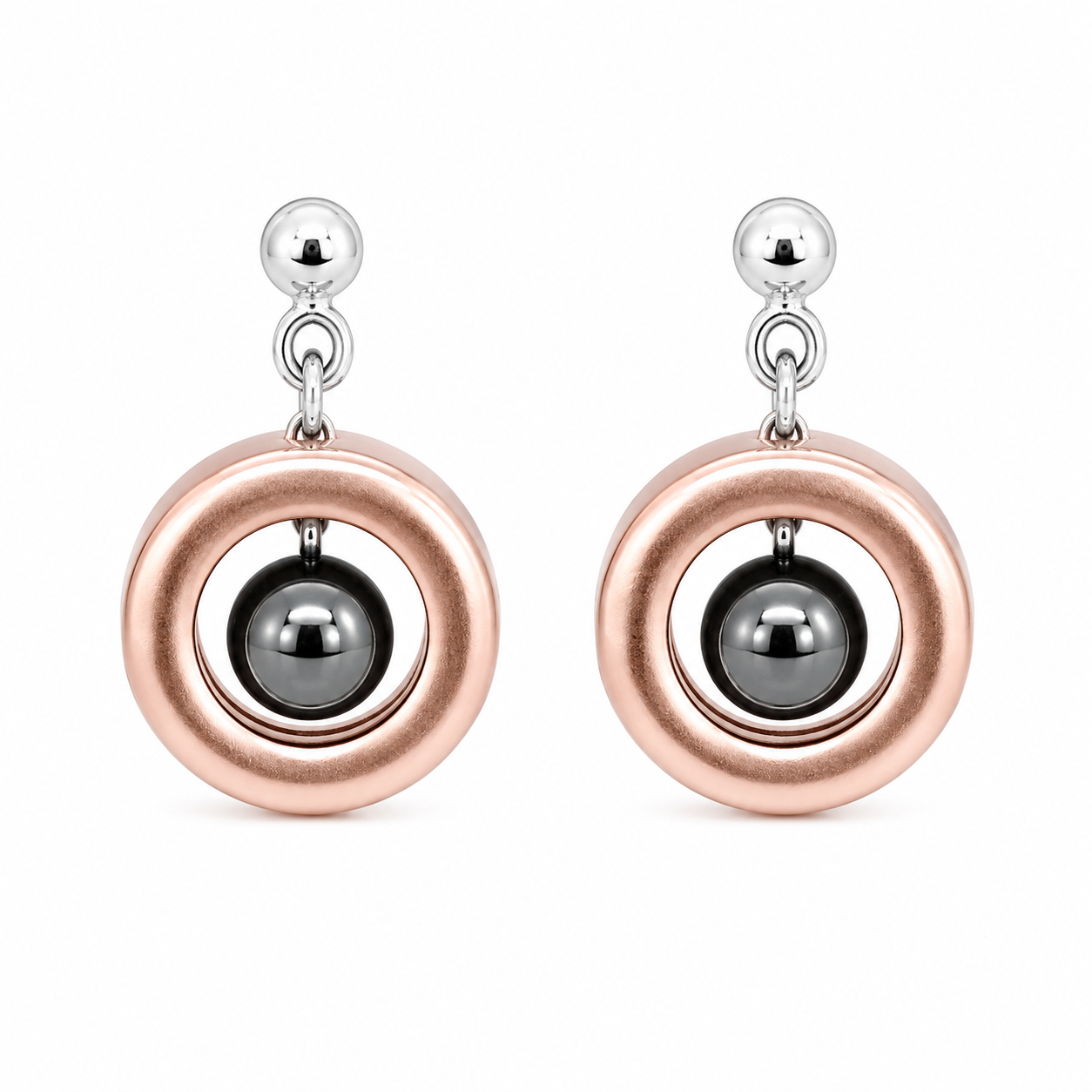 Örhängen Iris Hematite Rosé