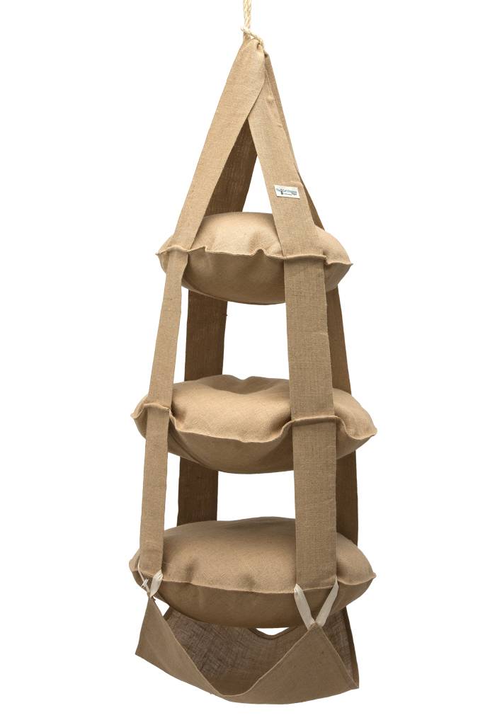 The Cat's Trapeze natural jute - 3 våningar