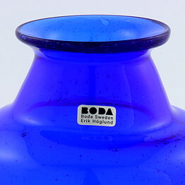 エリック・ホグラン  青いボトル型の花瓶  Vase  (11/10cm)  1950年代 H998/110