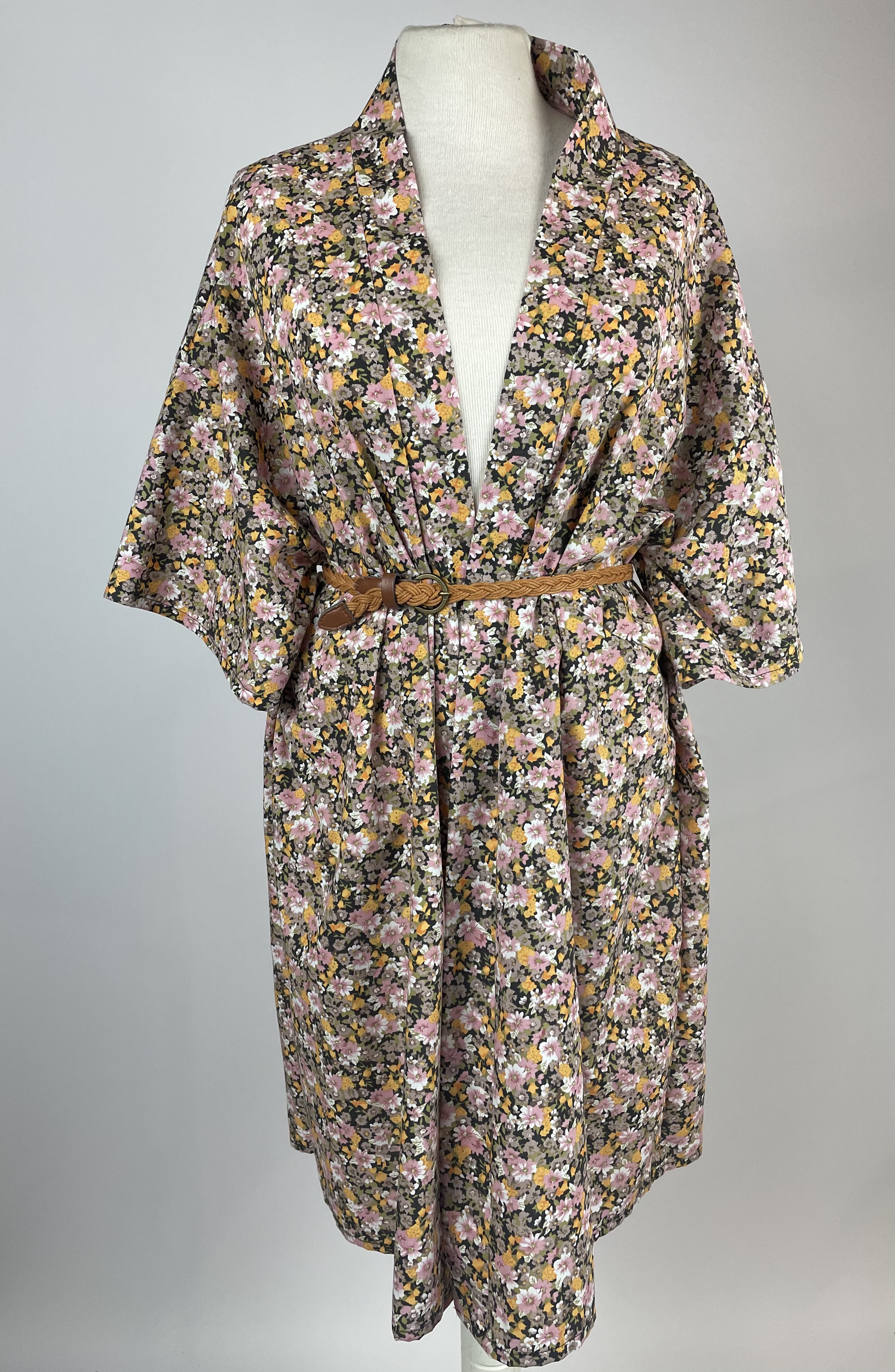 handsydd småblommig kimono  - 5