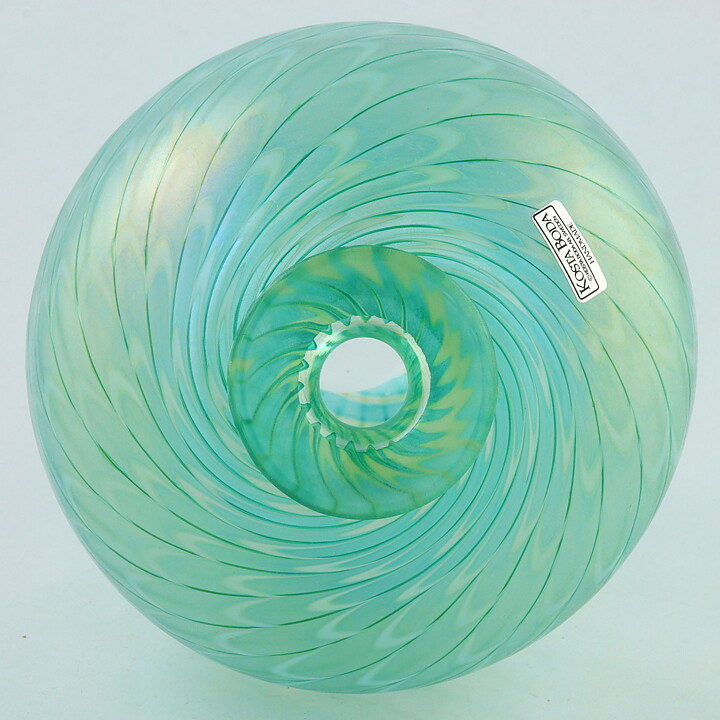 Bertil Vallien (Minos 1984) Green Vase with Swirling Decor 26 cm