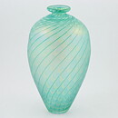 Bertil Vallien (Minos 1984) Green Vase with Swirling Decor 26 cm