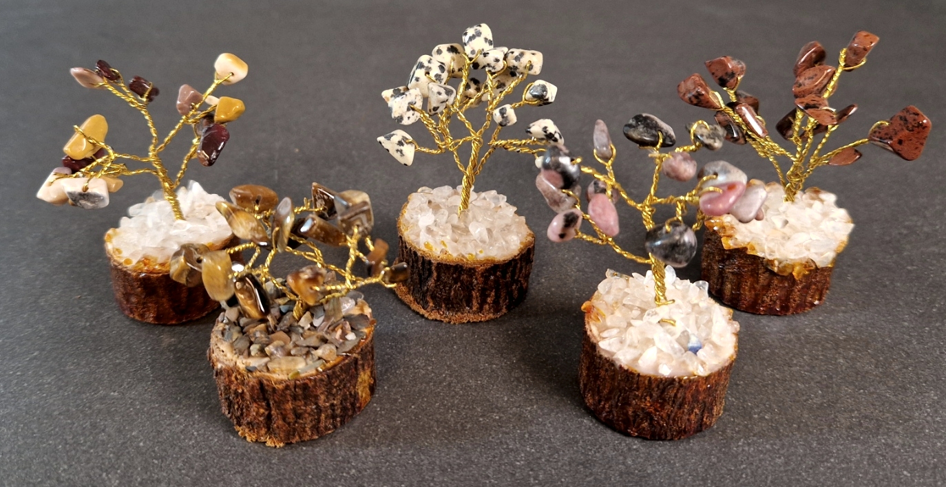 Kristall Träd - Mini, Guld - 7
