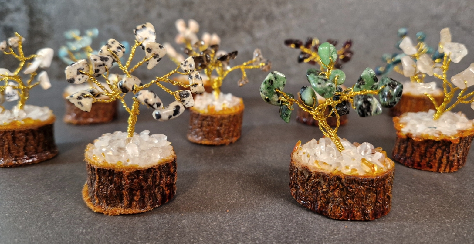 Kristall Träd - Mini, Guld - 2