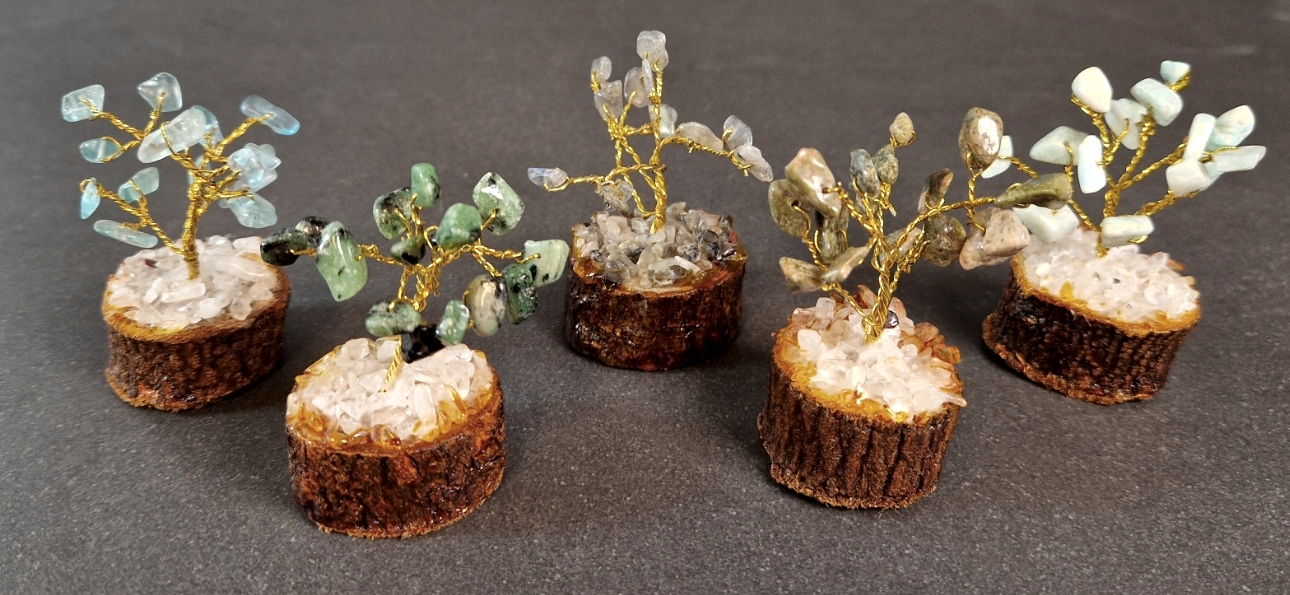 Kristall Träd - Mini, Guld - 5