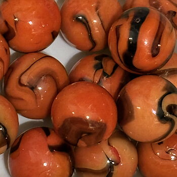 Spelkula Orange-Svart 25 mm