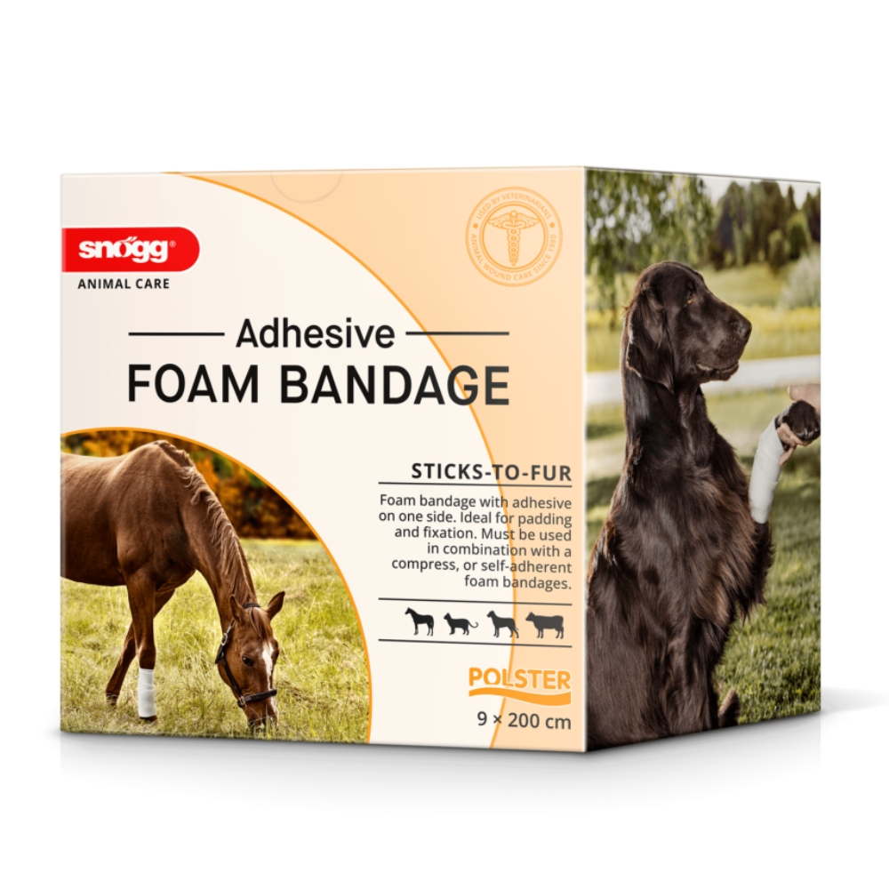 Snögg Animal Polster 9x200cm  klisterhäftande skumförband adhesive foam bandage - 2