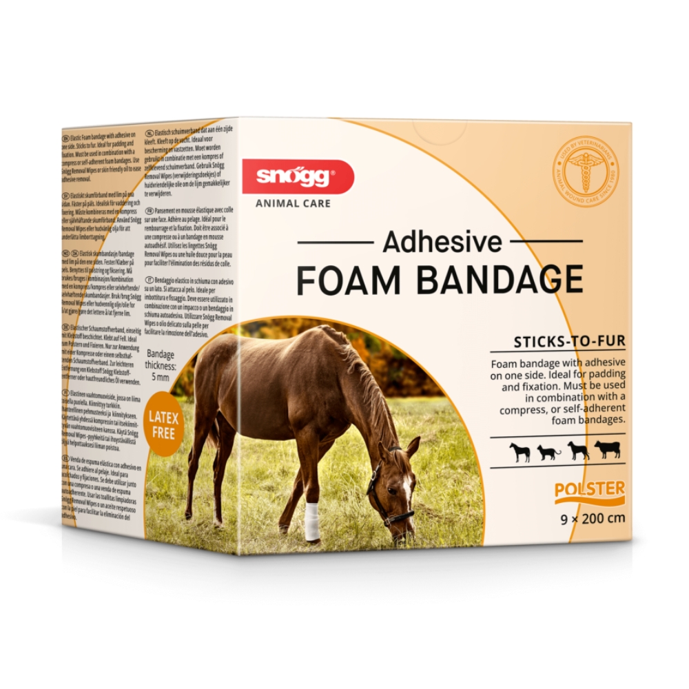 Snögg Animal Polster 9x200cm  klisterhäftande skumförband adhesive foam bandage