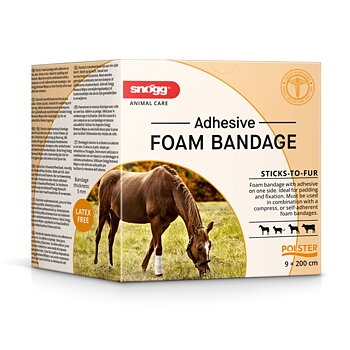 Snögg Animal Polster 9x200cm  klisterhäftande skumförband adhesive foam bandage