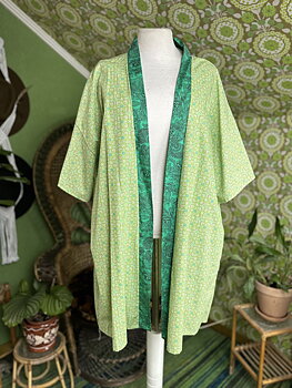 handsydd kimono tiki grön