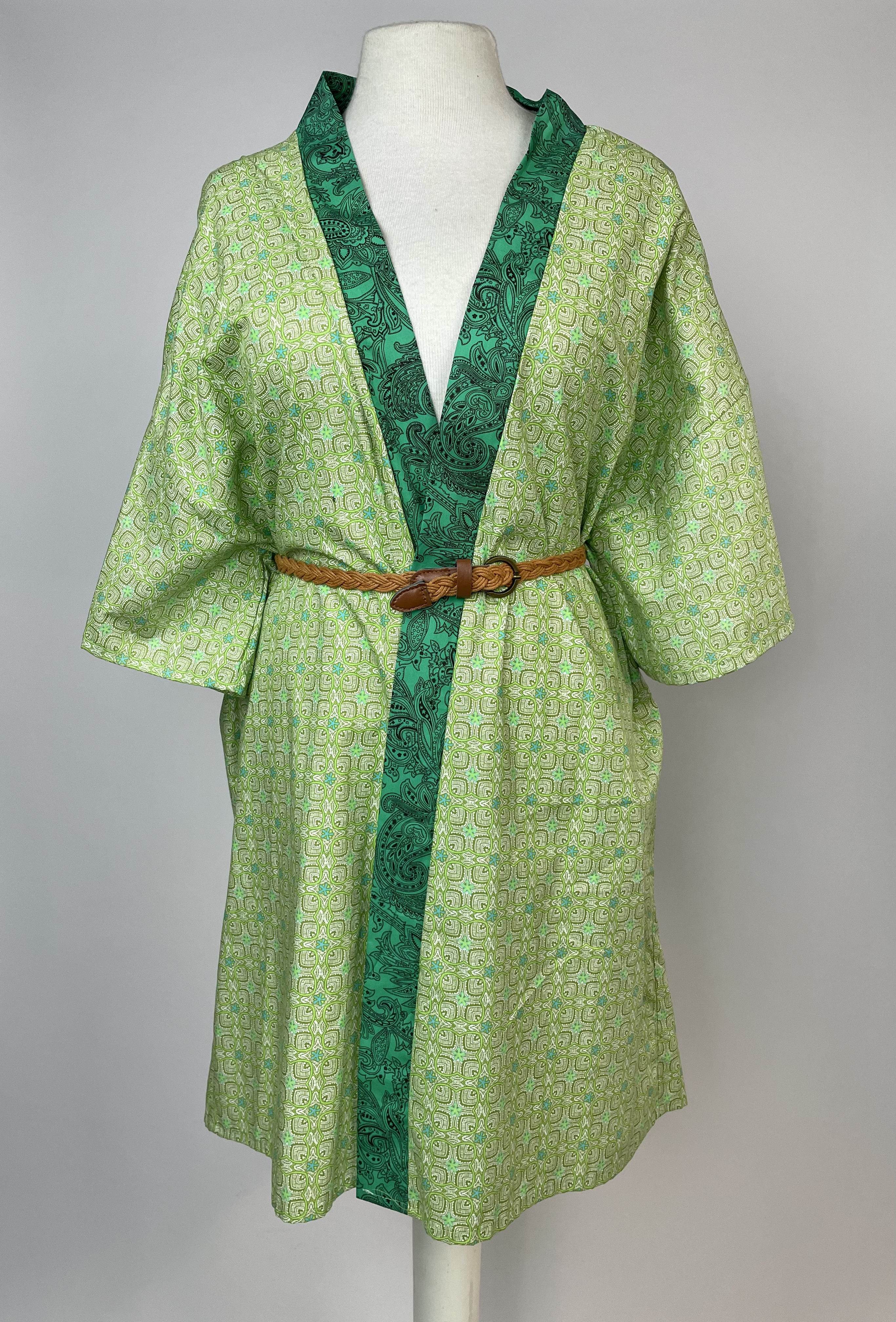 handsydd kimono tiki grön - 5