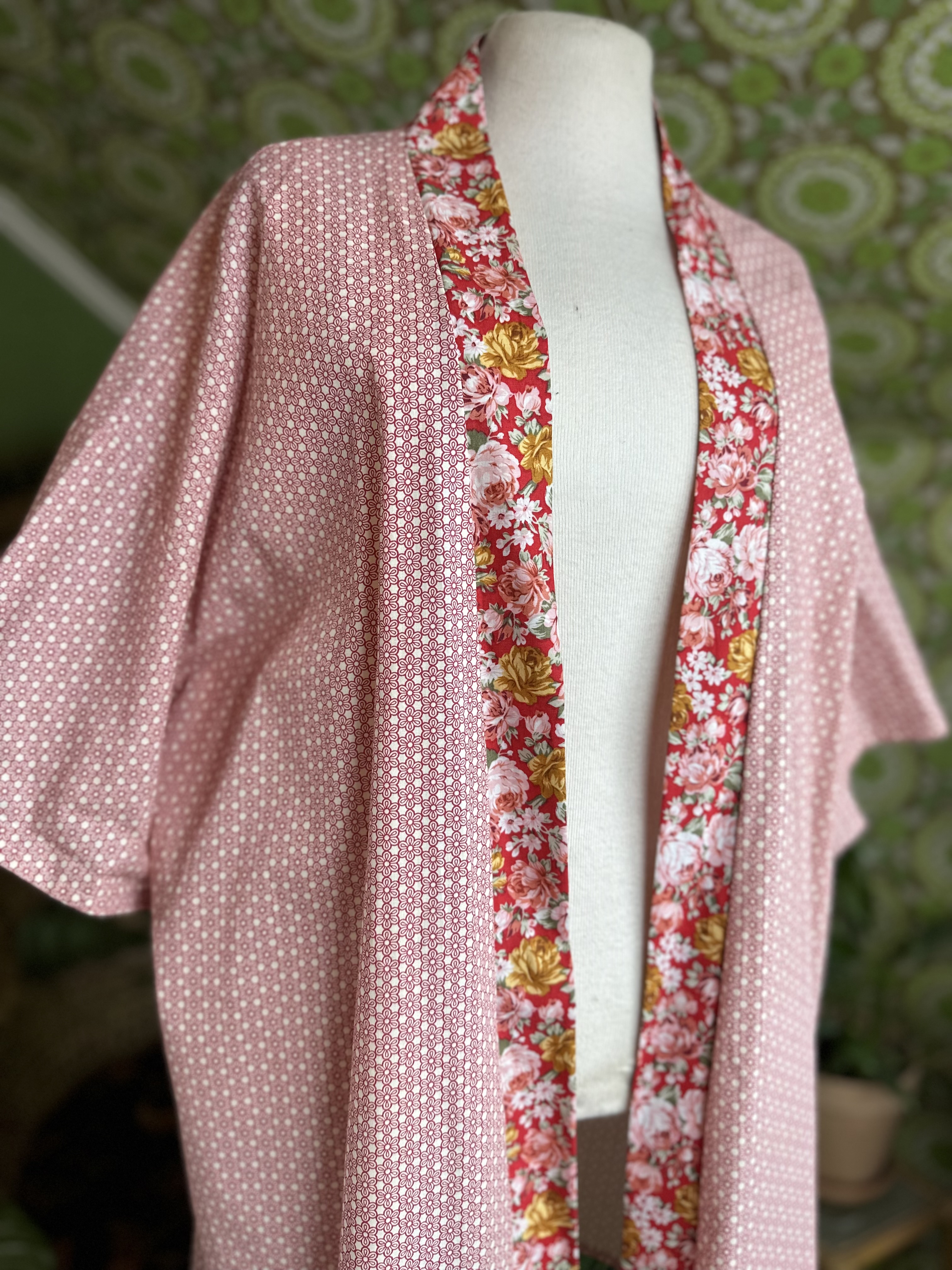handsydd kimono rödklöver - 4