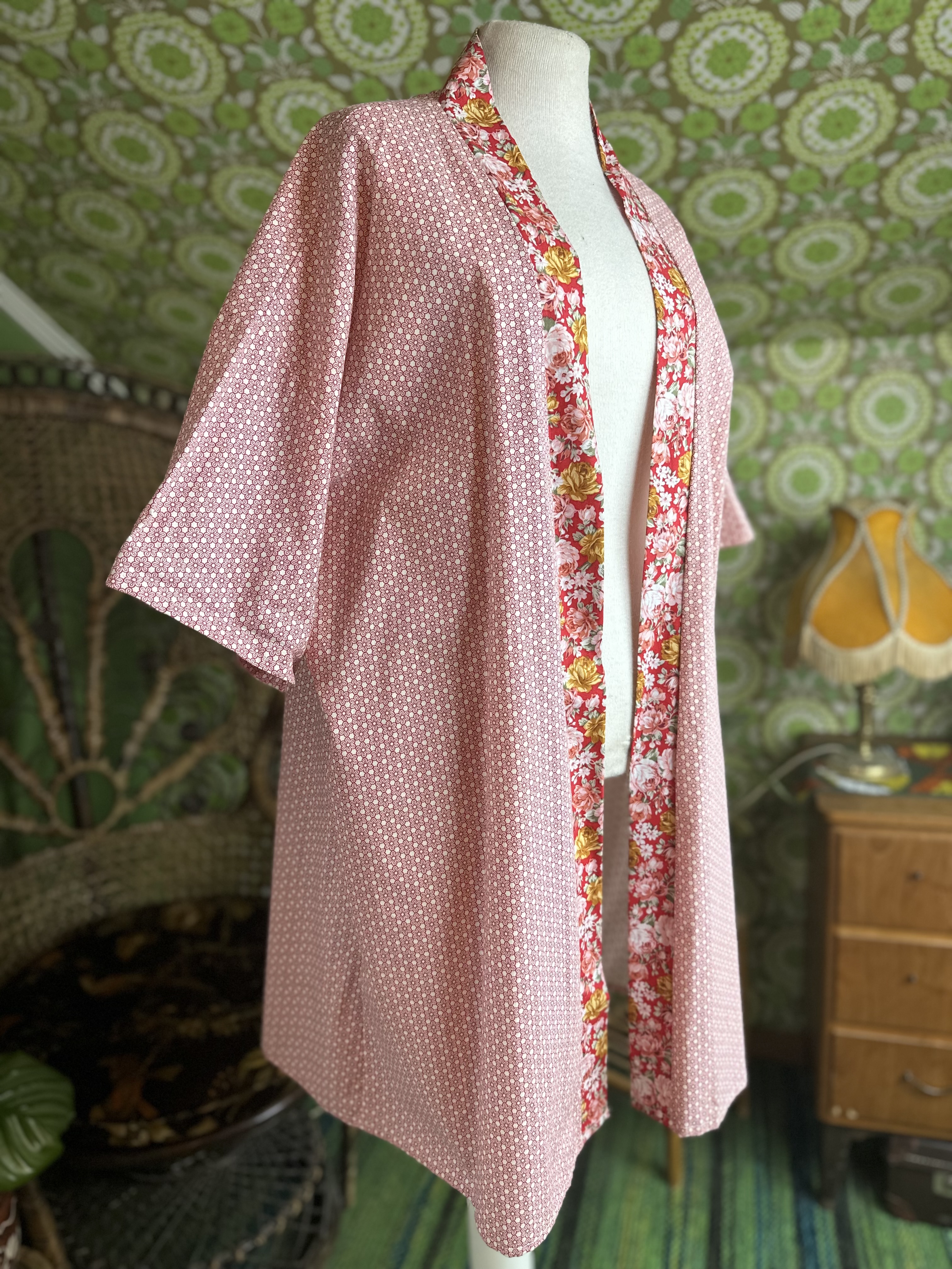 handsydd kimono rödklöver - 3