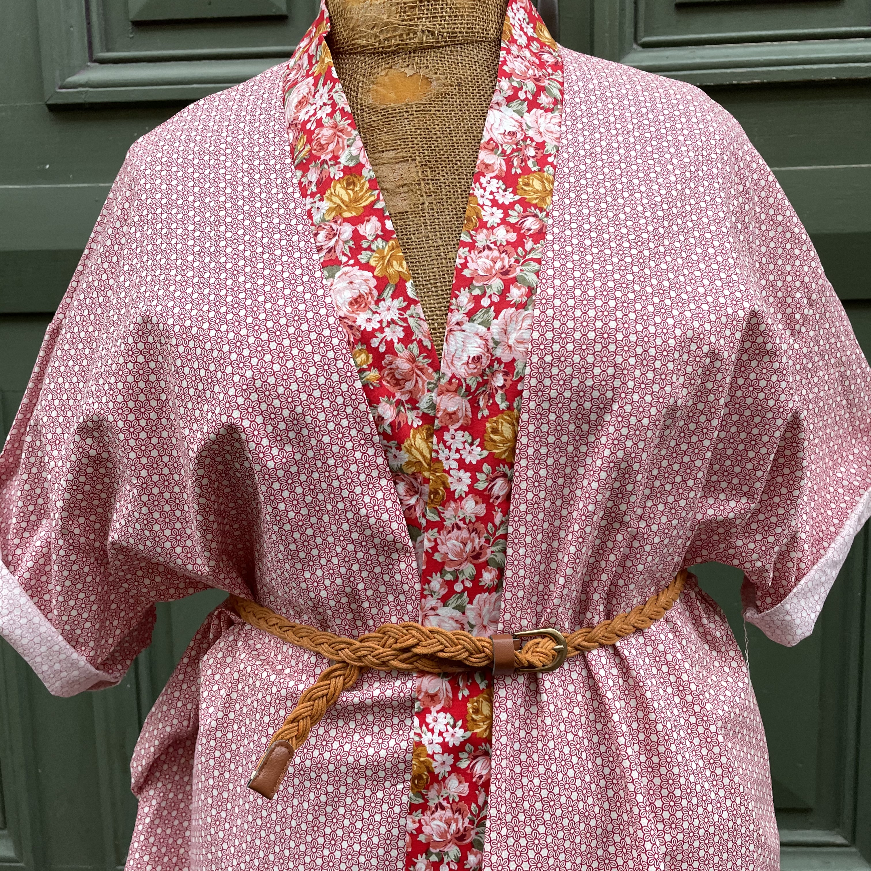 handsydd kimono rödklöver - 2
