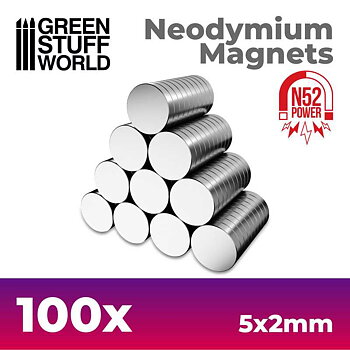 Green Stuff World: Neodymium Magnets 5x2mm - 100 units (N52)