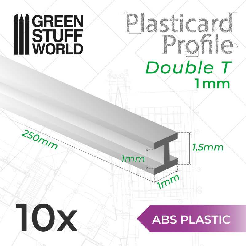 Green Stuff World: ABS Plasticard - Profile Double-T 1mm