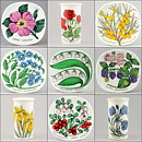 エステリ・トムラ  Botanicaシリーズ イトシャジン   陶板  Wall Plaque  1980年  13cm