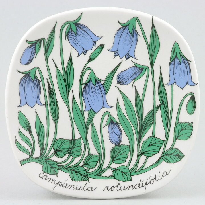 エステリ・トムラ  Botanicaシリーズ イトシャジン   陶板  Wall Plaque  1980年  13cm
