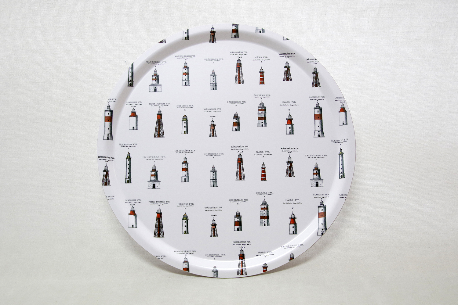 Round Tray Lighthouses 38 cm