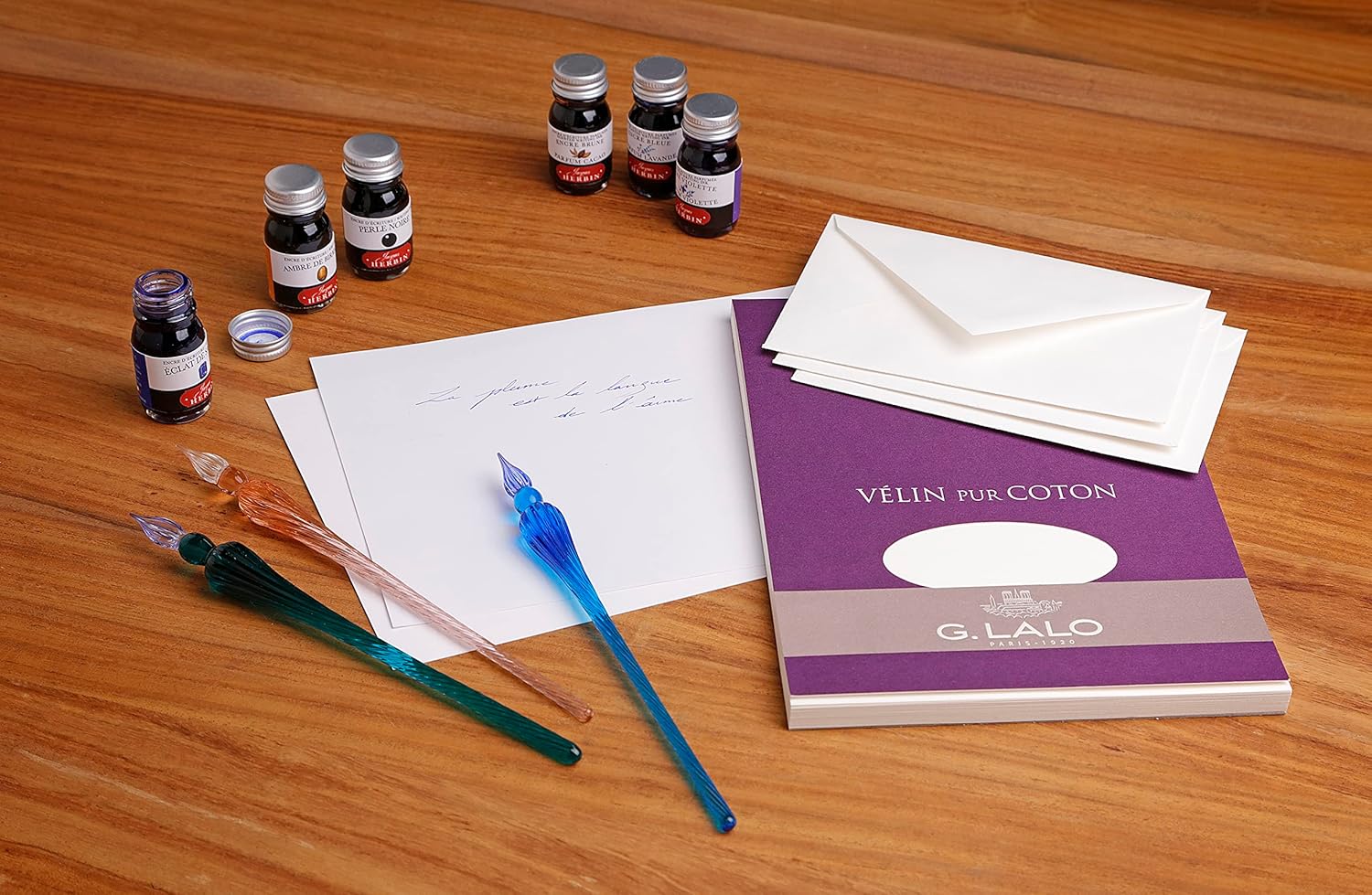 J.Herbin Glaspenna 18 cm - Turkos - 16