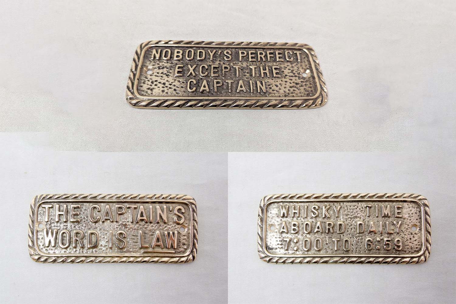 Brass sign 14x6 cm