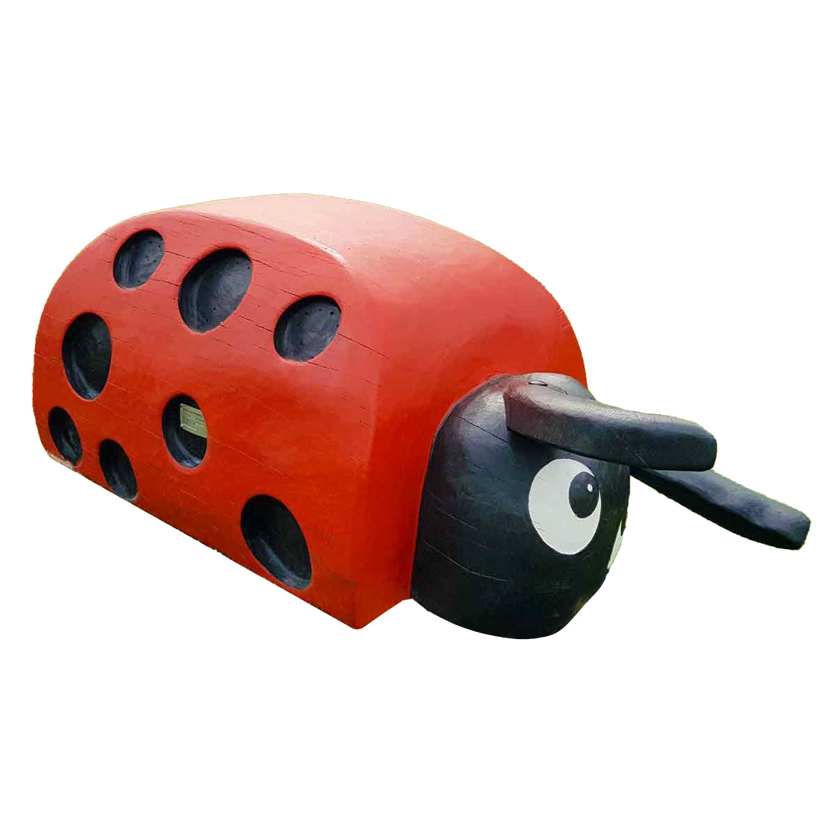 Träskulptur Nyckelpiga