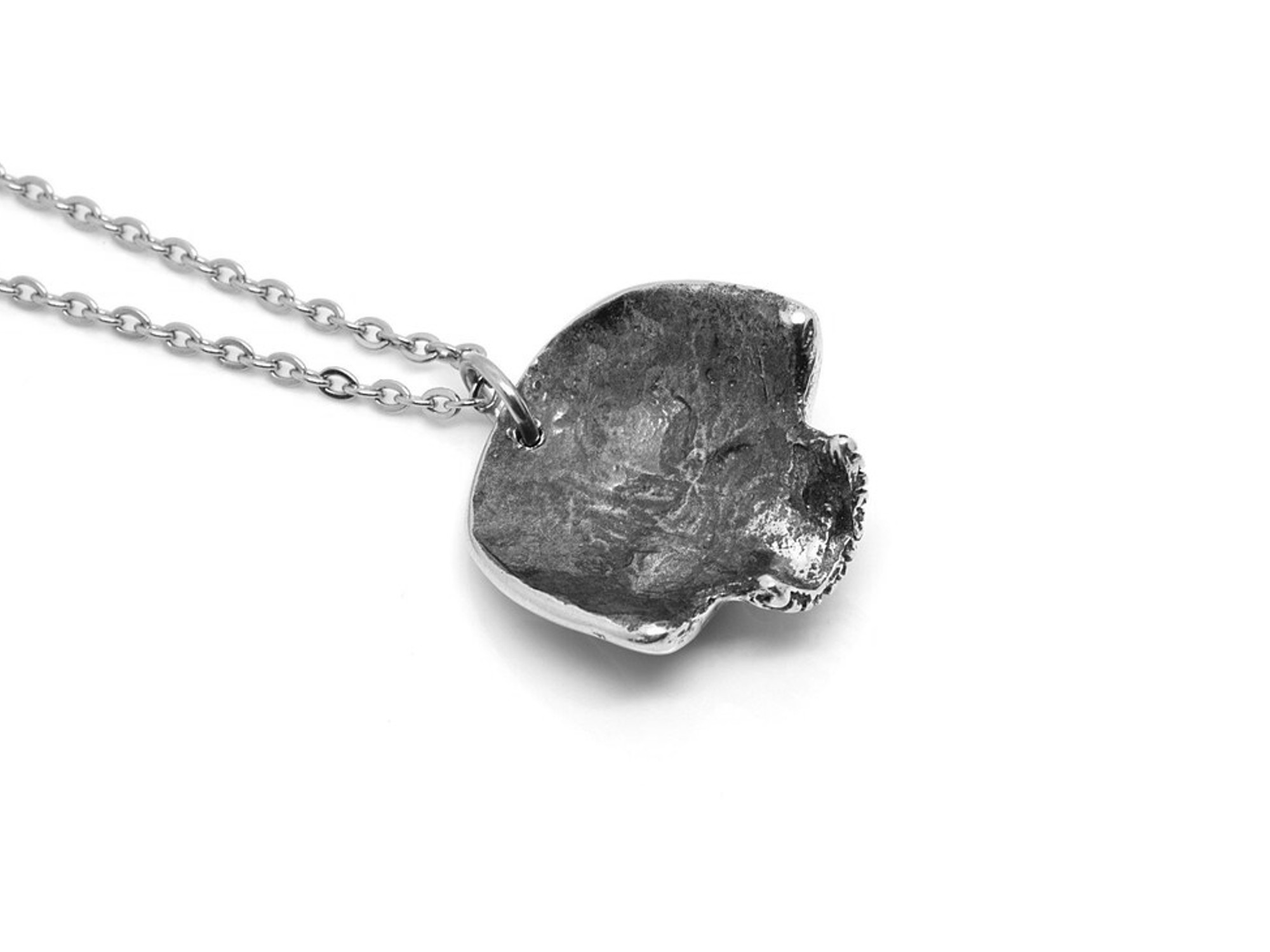 Döskalle Halsband, Hårdrock Smycke i Tenn - 4