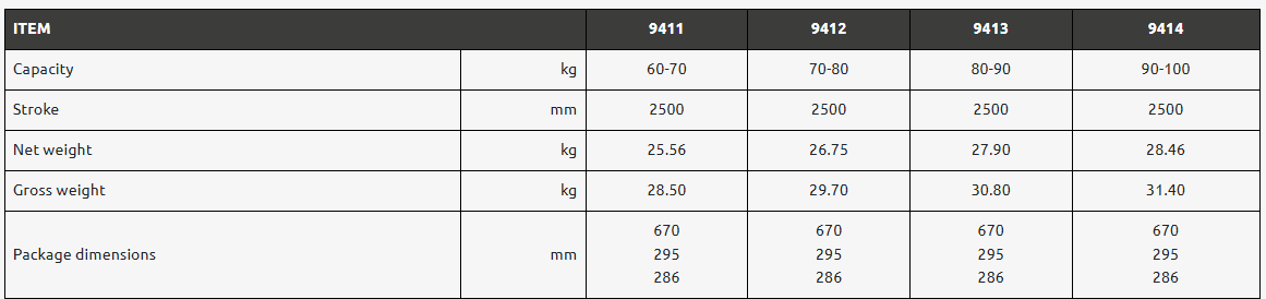 Balansblock Tecna Nollgravitation 9412 / Maxlast: 70-80 kg - 2