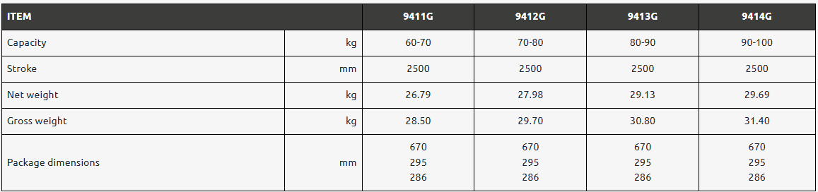 Balansblock Tecna Nollgravitation 9413G 80-90 kg - 2