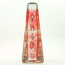 Red Obelisk with Viking Letters 23 cm (Runa 1960s) 