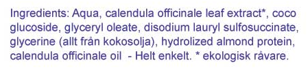 Ingredienser til barnschampo