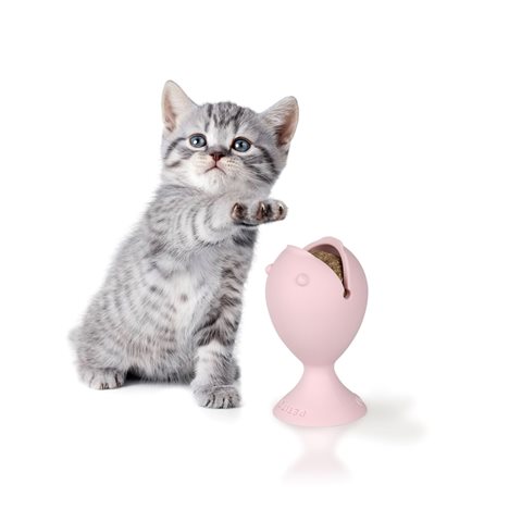 Petit Puffi Med Catnip Boll Rosa 9,5cm - 2