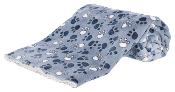 Trixie Tammy Plysch Filt 100x70cm Blå/Beige 