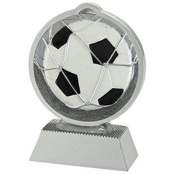 Fotbollsstatyett Resin - 110 mm - Inklusive skylt med text