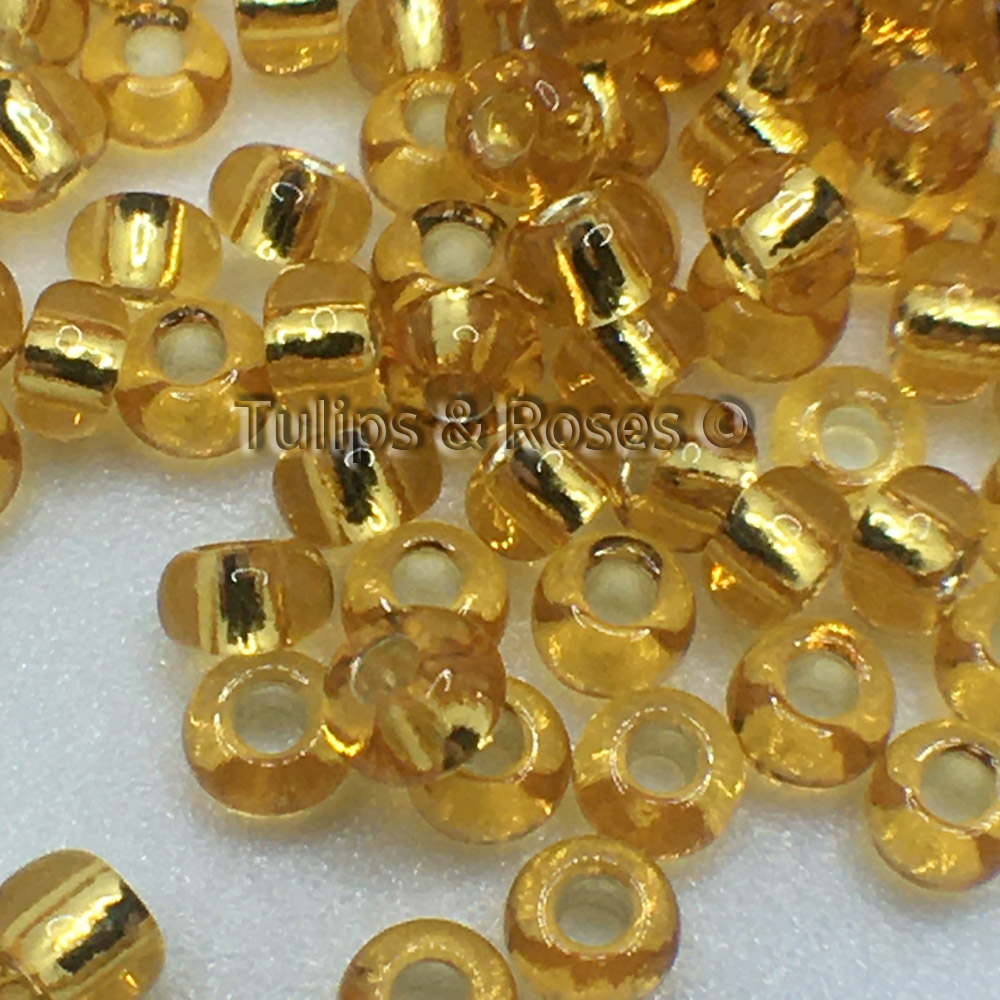 Seed beads 9/0 Gold foil Embroidery beads 1870