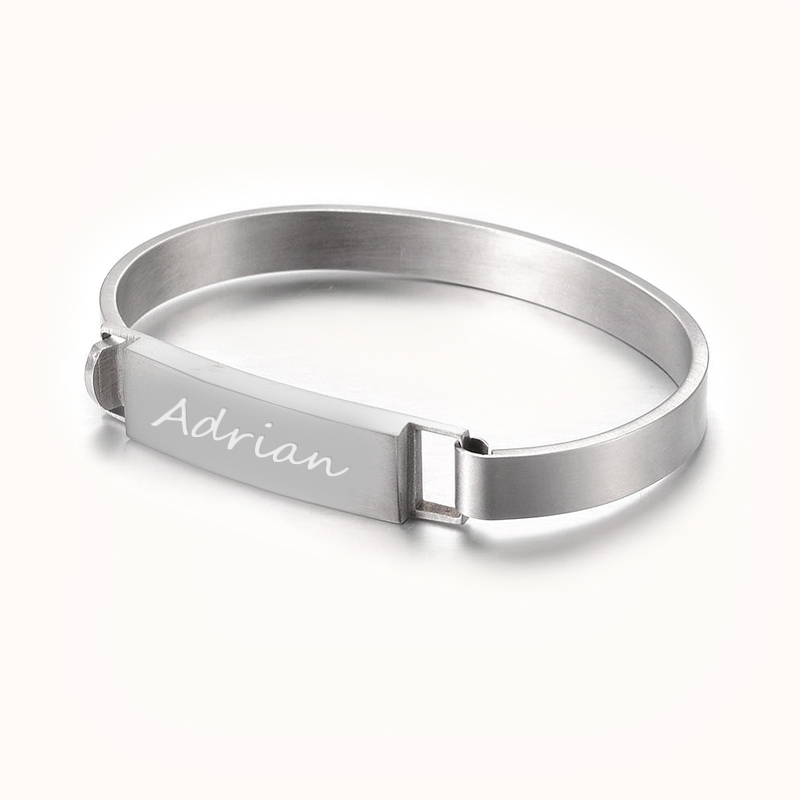 Sérsniðin armbönd með áletrun - Ryðfrítt stál