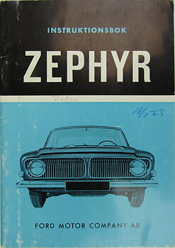 1963 Ford Zephyr Instruktionsbok