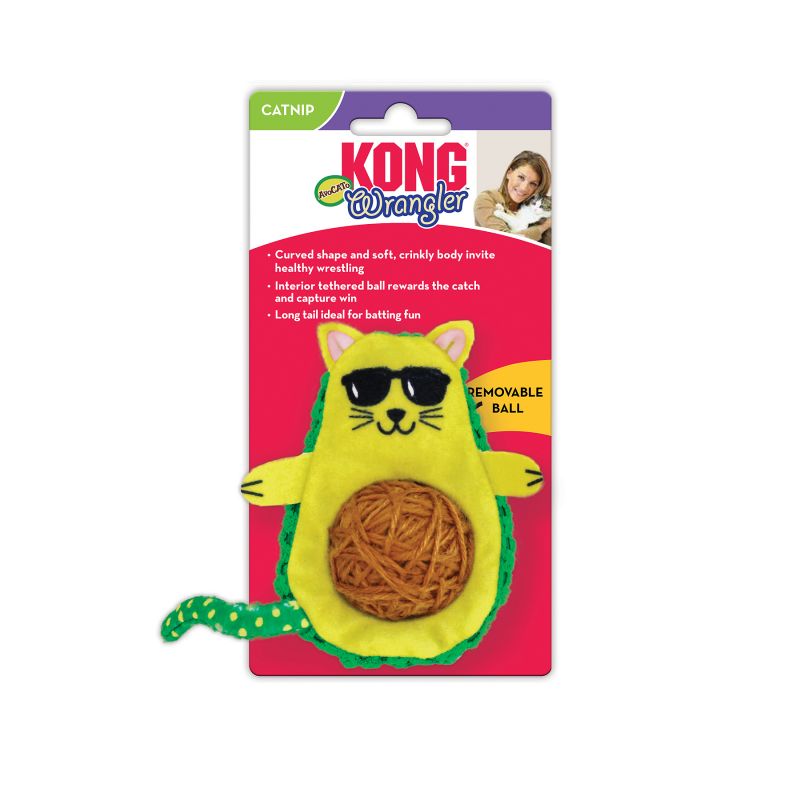 KONG Kattleksak Wrangler AvoCATo Flerfärgad 12cm