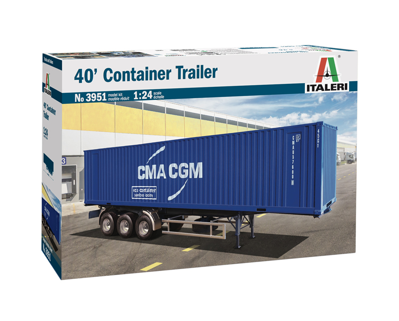 Trailer med 40' container, 1/24 - 2