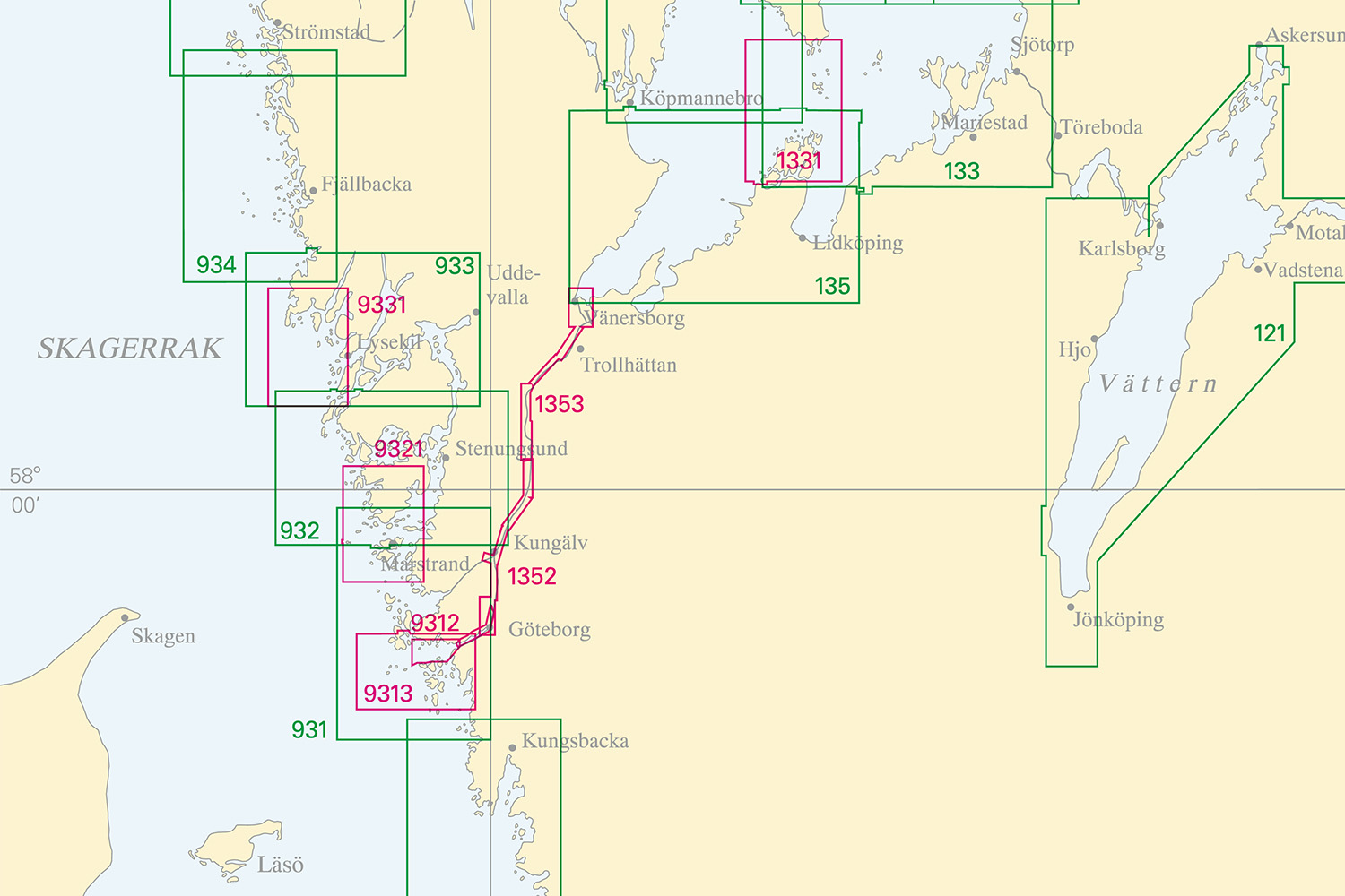 Marstrand-Gothenburg-Tistlarna Chart 112x77 cm - 3