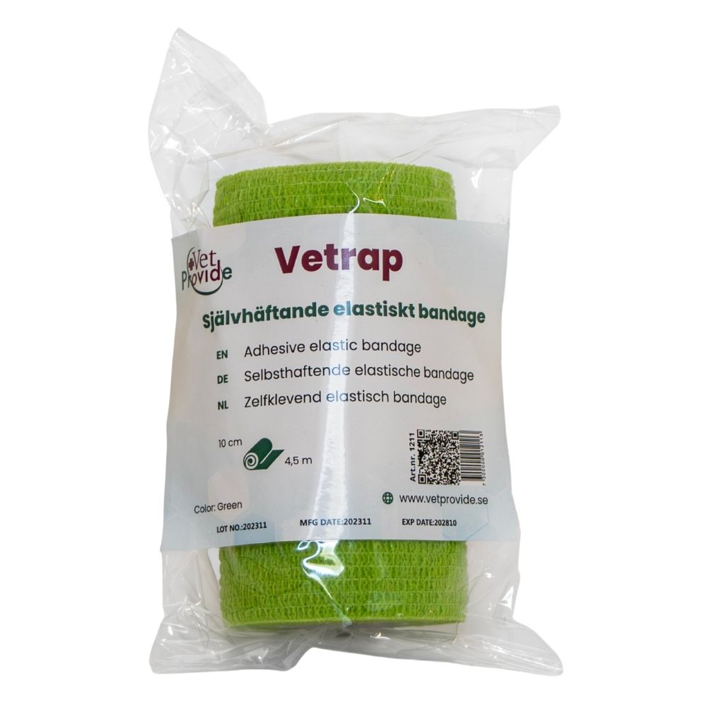 Groen Vetrap elastisch zelfklevend verband 10cm x 4,5m van VetProvide.