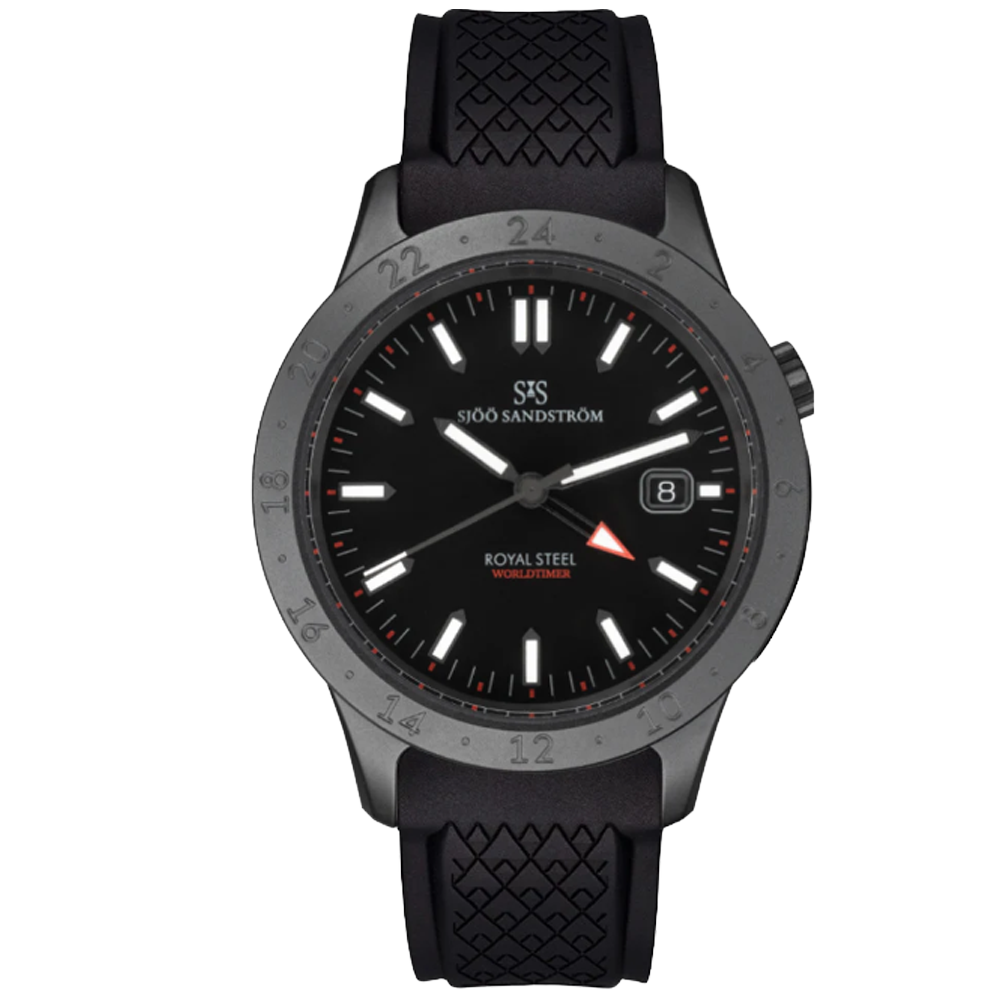 020647 Sjöö Sandström Royal Steel Worldtimer DLC 41