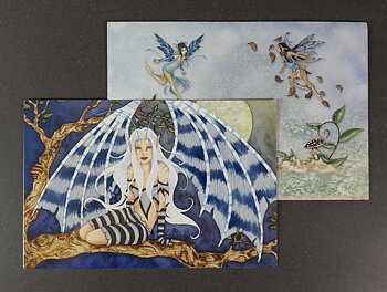 Vykort med Kuvert - Amy Brown, "Dragon Wings I"