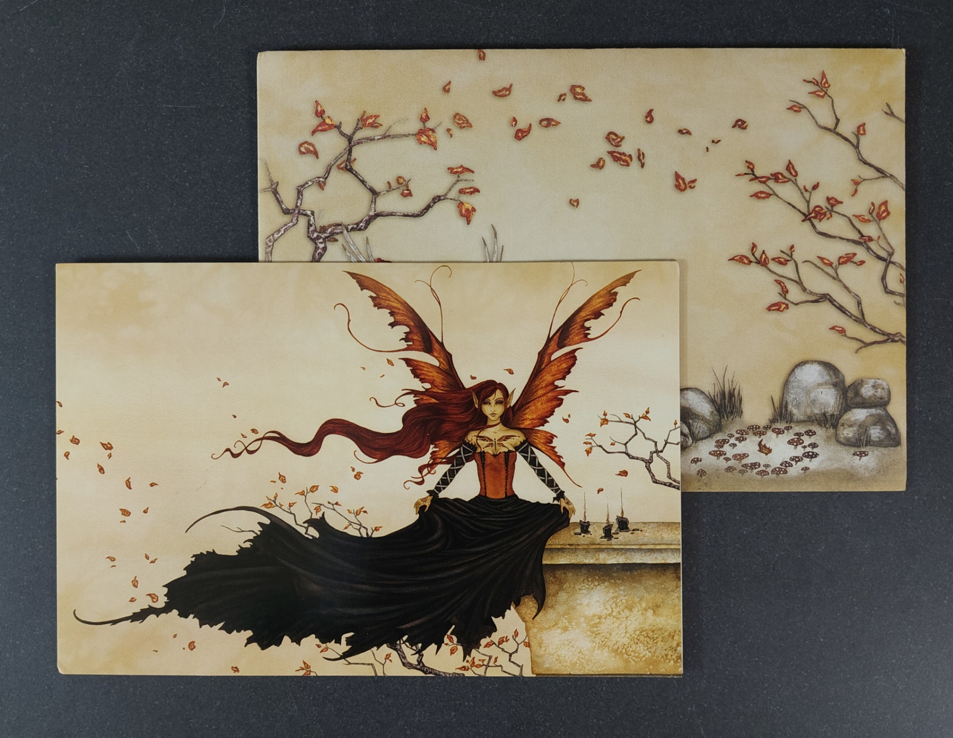 Vykort med Kuvert - Amy Brown, "Wind Ritual"