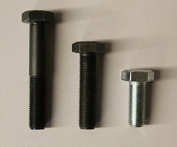 Fingängad skruv M12 x 1,25 i längderna 25, 30, 40,  50,  60, 70, 80 mm